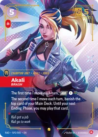 Akali, Brash (K/DA Special Art Card)