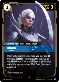 Diana, Lunari